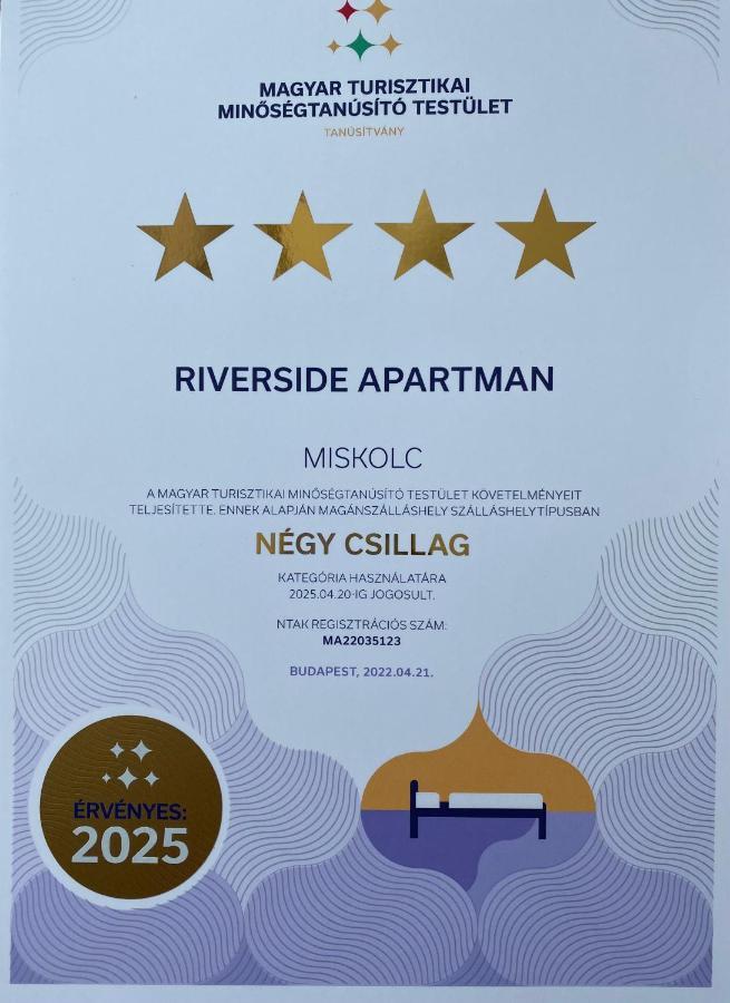 Riverside Apartman**** Мишкольц Экстерьер фото